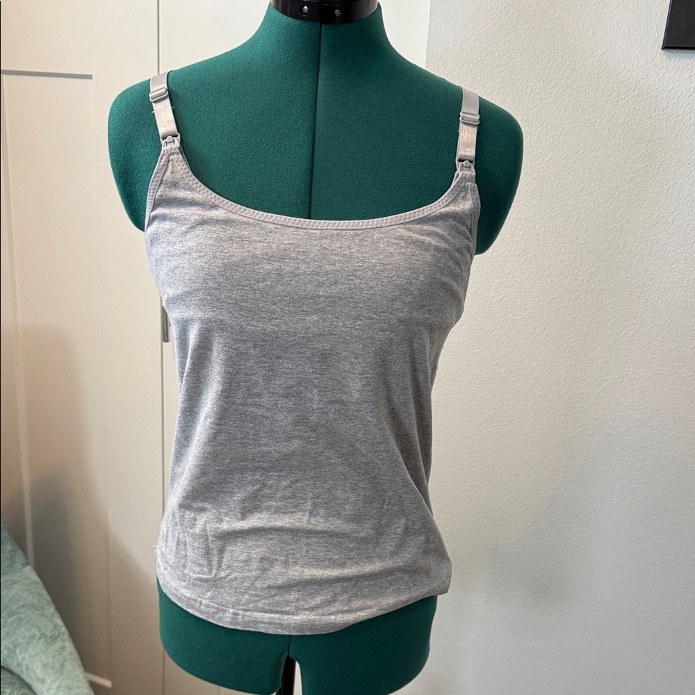 Lamaze Light Gray Women's Nursing Tank